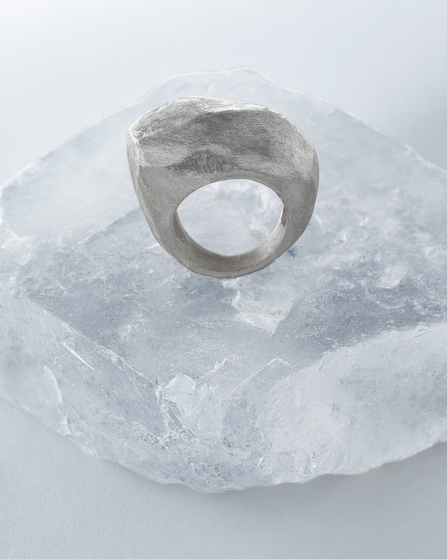 Handcrafted contemporary sterling silver ring