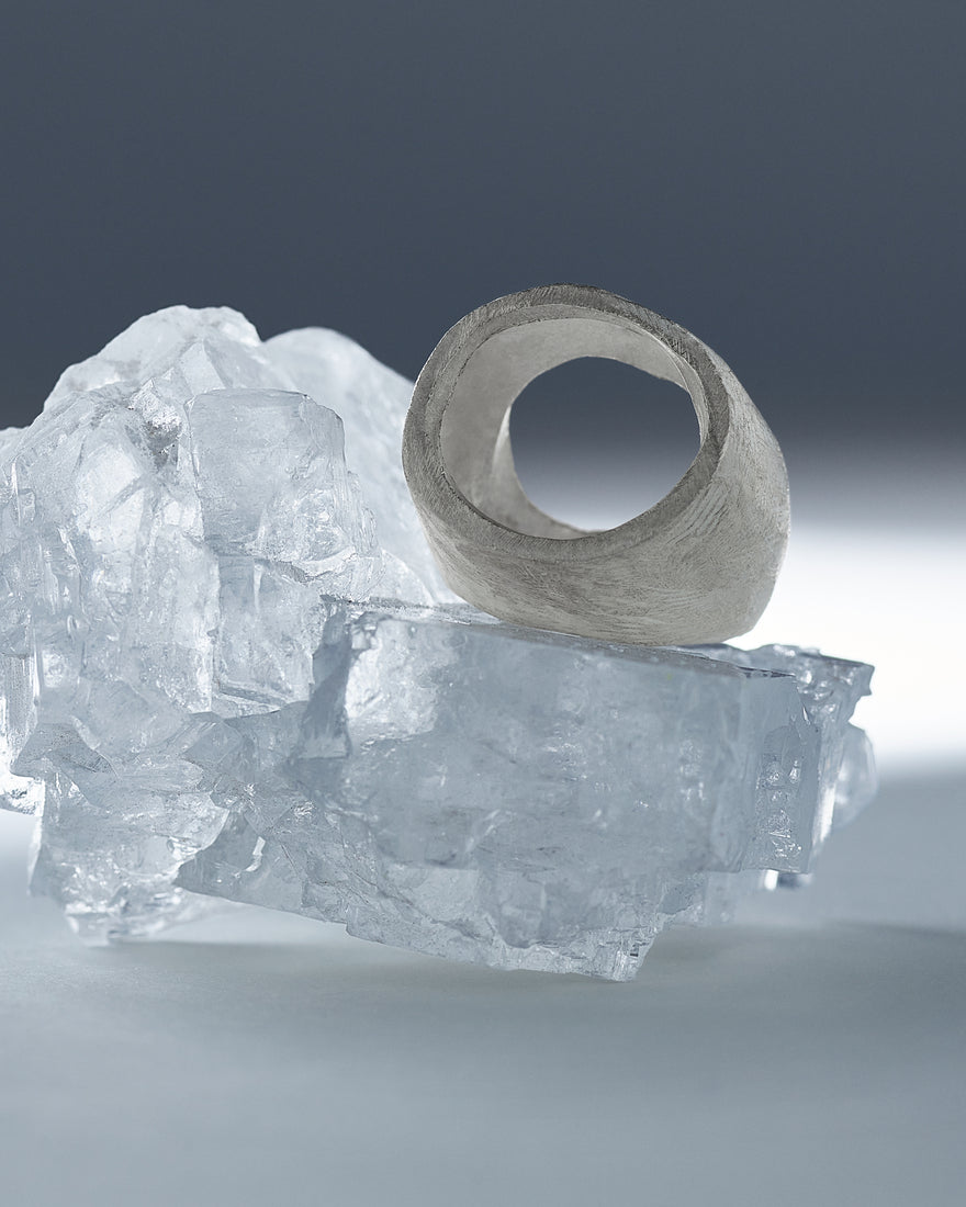 sterling silver wearable art bombe ring