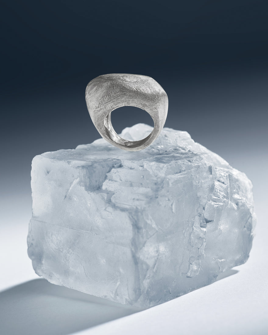 Hand-rounded sterling silver ring